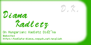 diana kadletz business card